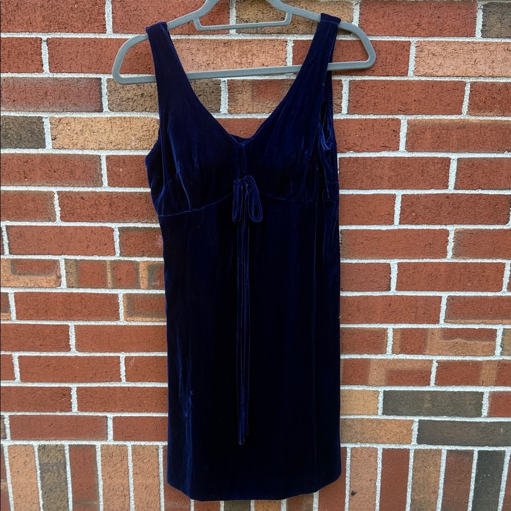 Vintage Betty Lane Original royal blue velvet dress, made in the USA by ILGWU